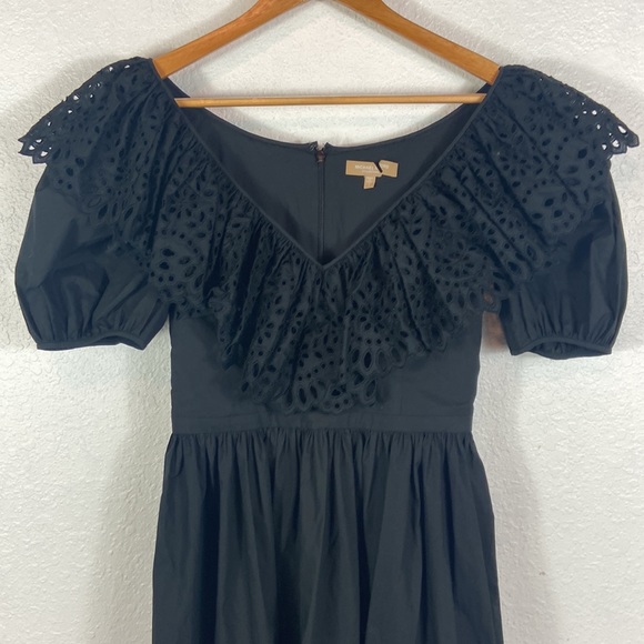 Michael Kors Collection Dresses & Skirts - Nwot Michael Kors Collection eyelet ruffle black dress 6
